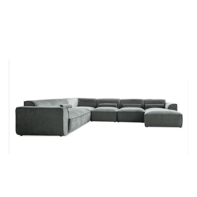 MIUFORM Svijetlo zelena kutna garnitura (s lijevim kutom/u obliku slova "U") Flex Felix, 337x265x70,05 cm